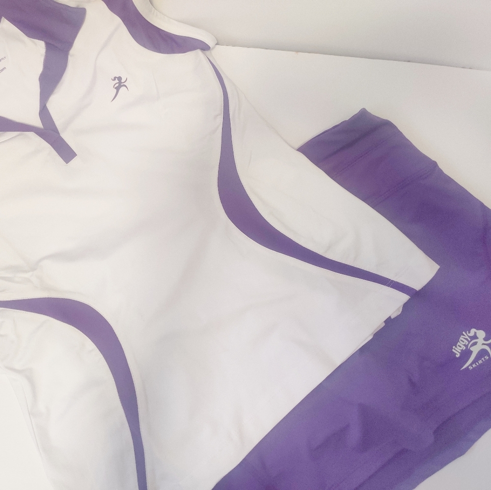 Clearing out closet✨PURPLE 💜Jiggy polo & skort (skirt/shorts) set